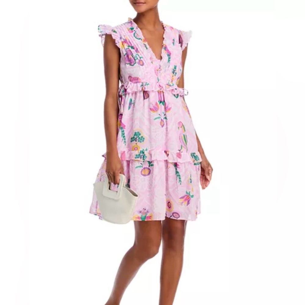 Banjanan Chandra Pink Floral Mini Dress